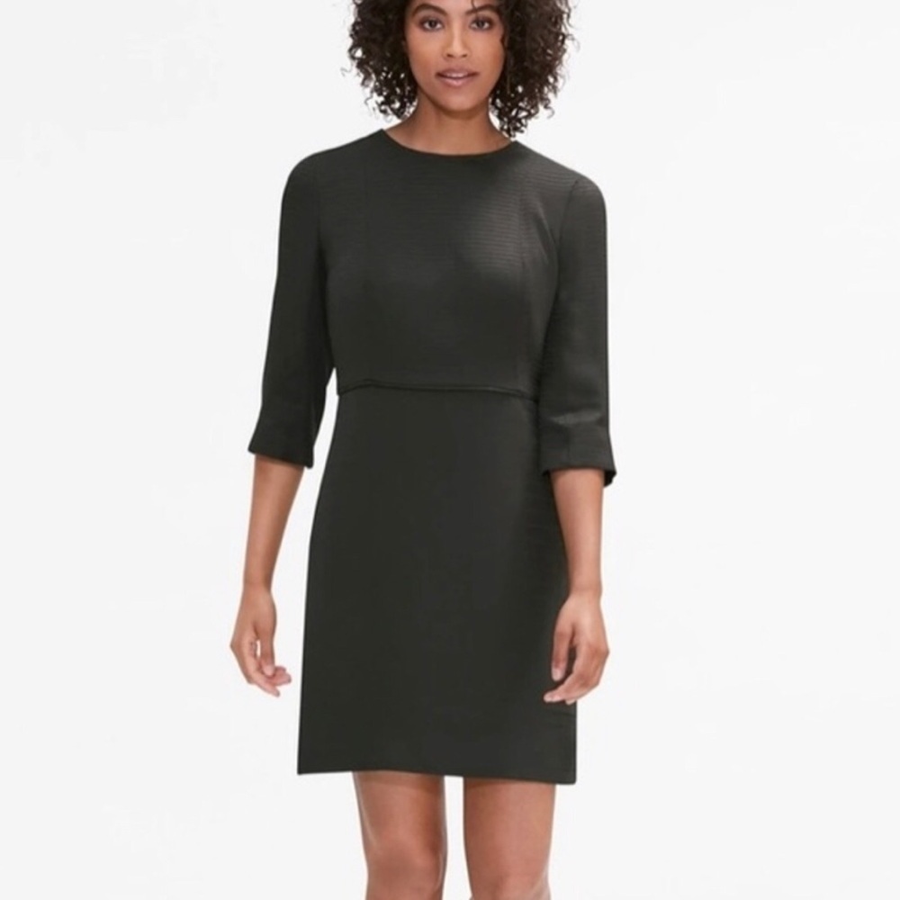 MM.LaFleur Black Ponte Sheath Dress